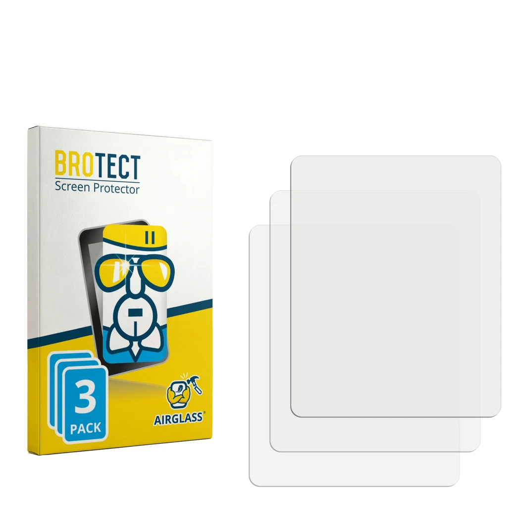 Front side of a product packaging with the brand logo BROTECT. Next to it is the corresponding screen protector.