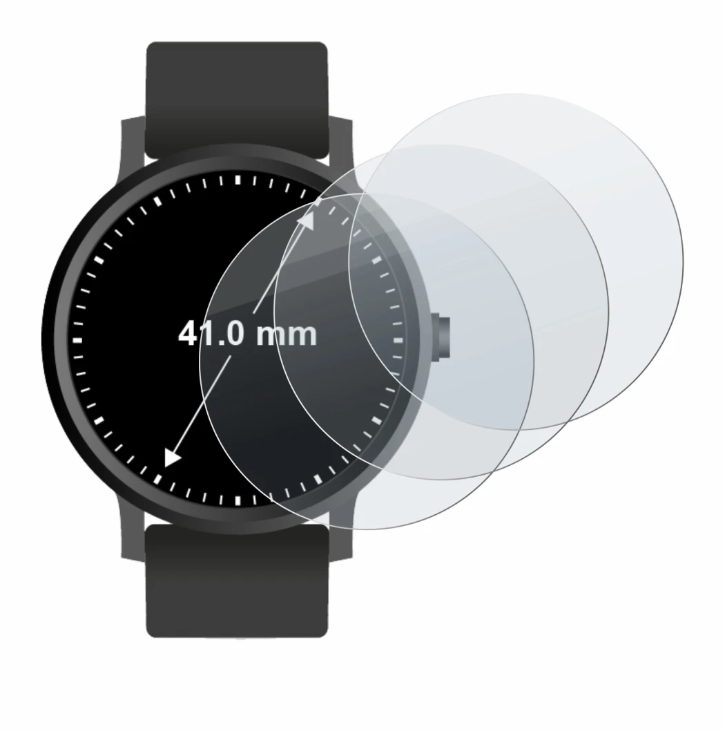 Image of the device Watches (Circular, ø: 41 mm) with a wide variety of screen protectors.