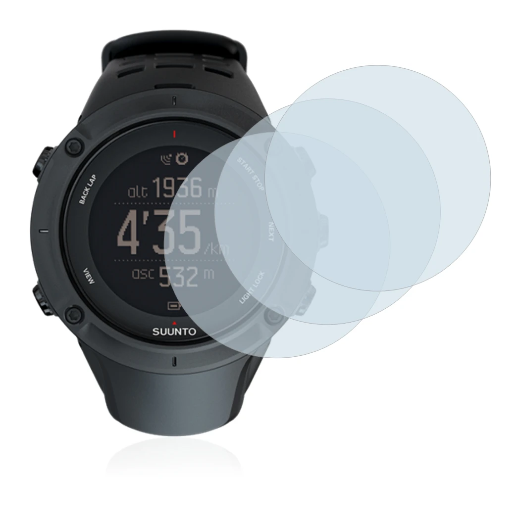 Image of the device Suunto Ambit3 Peak Black with a wide variety of screen protectors.