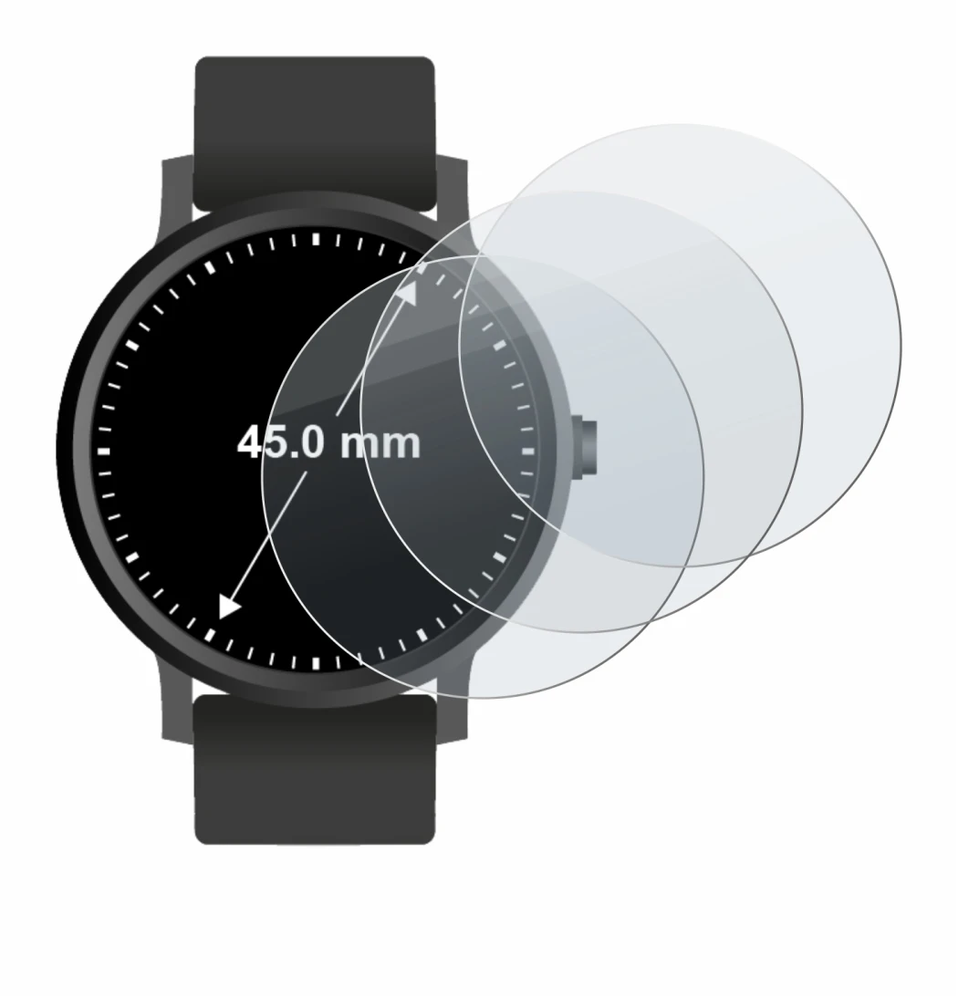 Image of the device Watches (Circular, ø: 45 mm) with a wide variety of screen protectors.