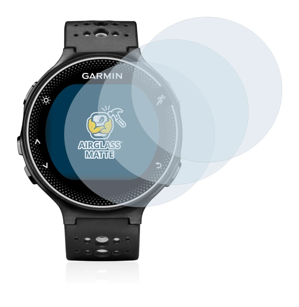Image of the device Garmin Forerunner 230 with a wide variety of screen protectors.