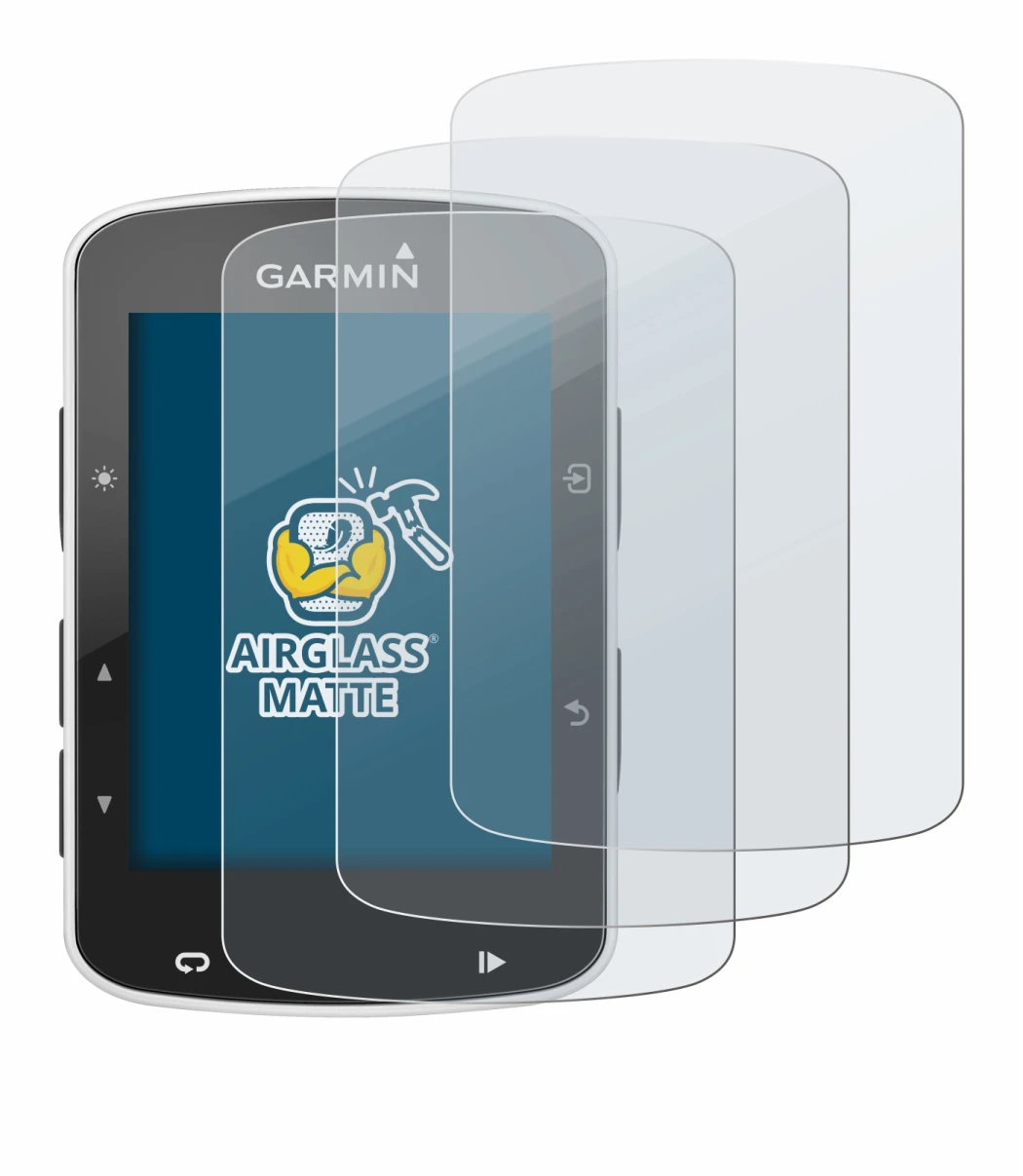 Image of the device Garmin Edge 820 with a wide variety of screen protectors.
