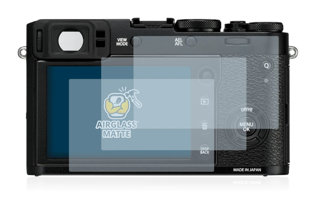 Image of the device Fujifilm X100F with a wide variety of screen protectors.