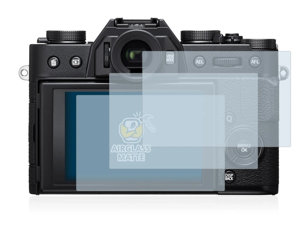Image of the device Fujifilm X-T20 with a wide variety of screen protectors.