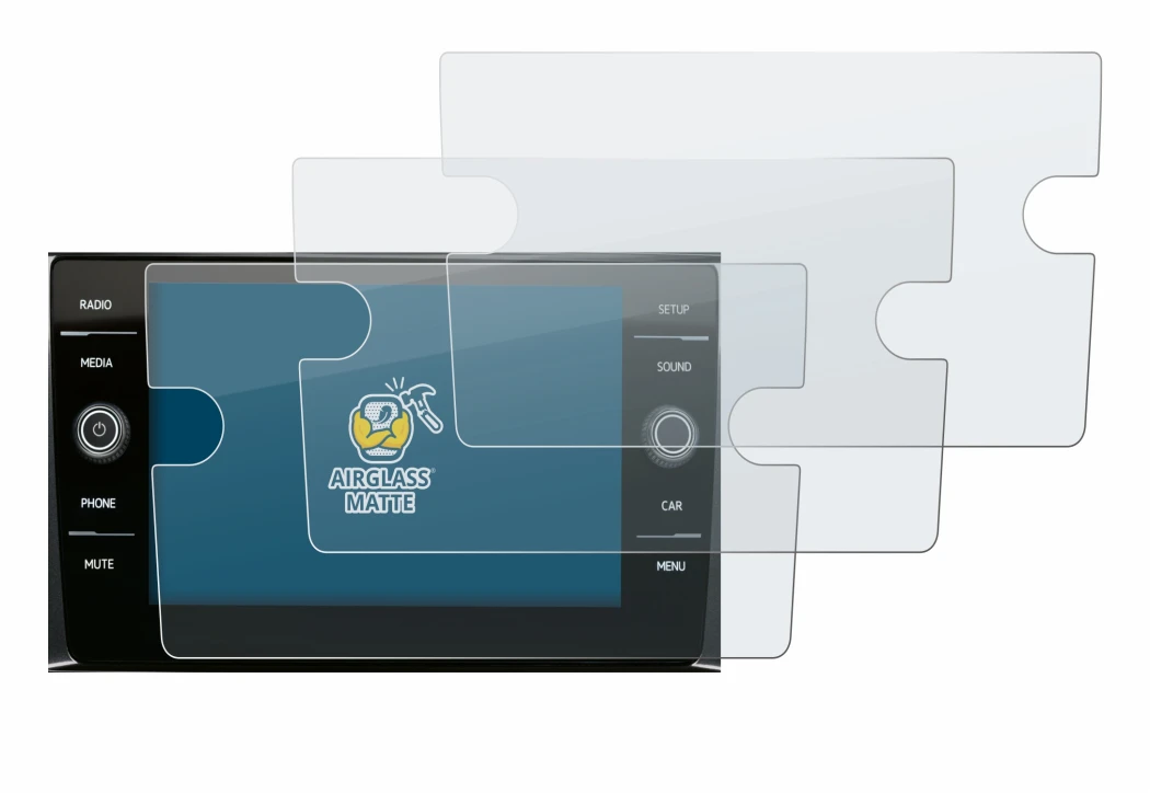 Image of the device Volkswagen Composition Media 2017 with a wide variety of screen protectors.