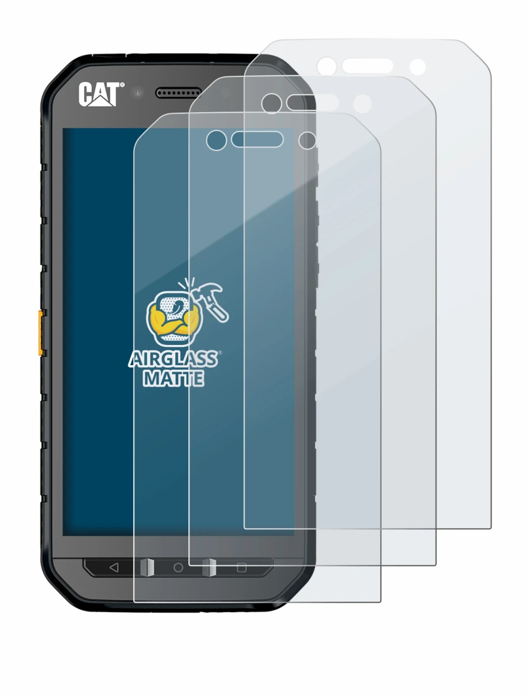 Image of the device Caterpillar Cat S41 with a wide variety of screen protectors.