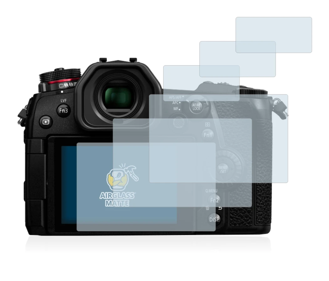 Image of the device Panasonic Lumix DC-G9 with a wide variety of screen protectors.