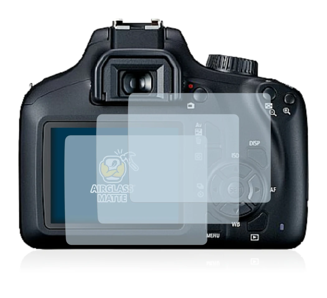 Image of the device Canon EOS 4000D with a wide variety of screen protectors.