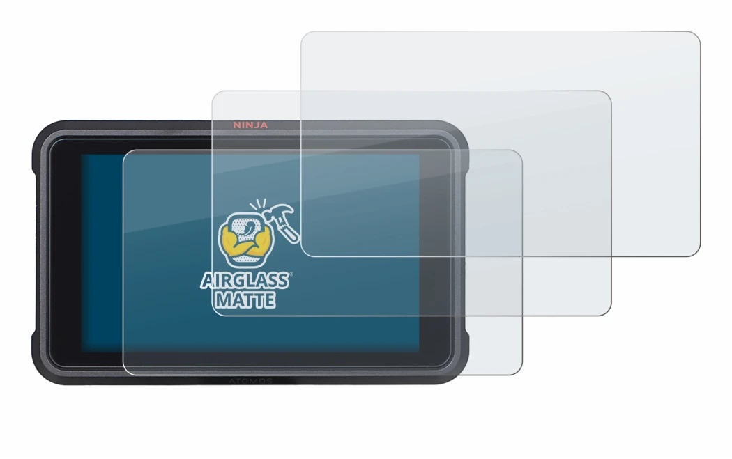 Image of the device Atomos Ninja V with a wide variety of screen protectors.