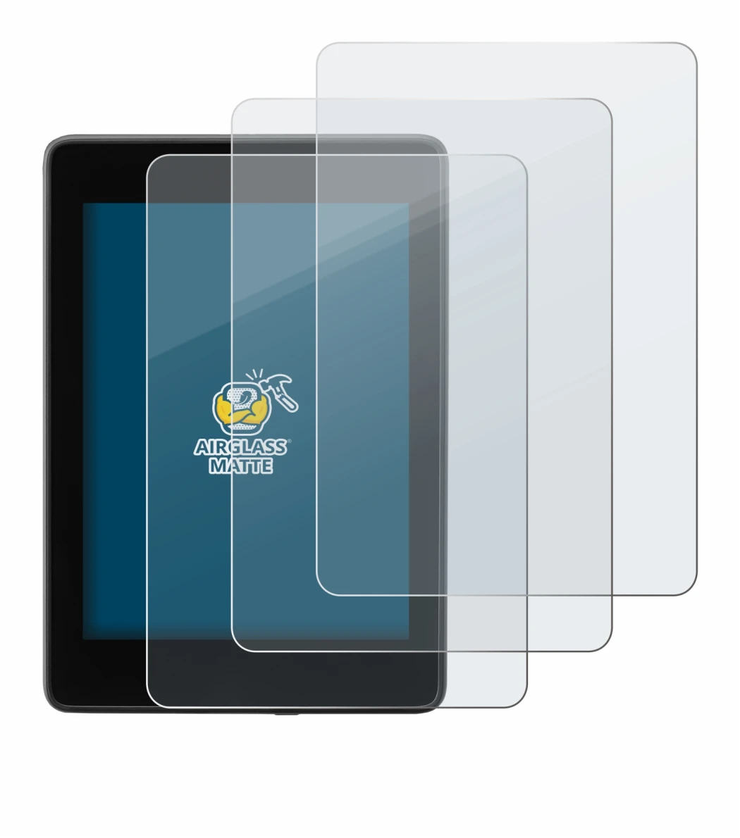 Image of the device Amazon Kindle Paperwhite 2018 (10th Gen.) with a wide variety of screen protectors.