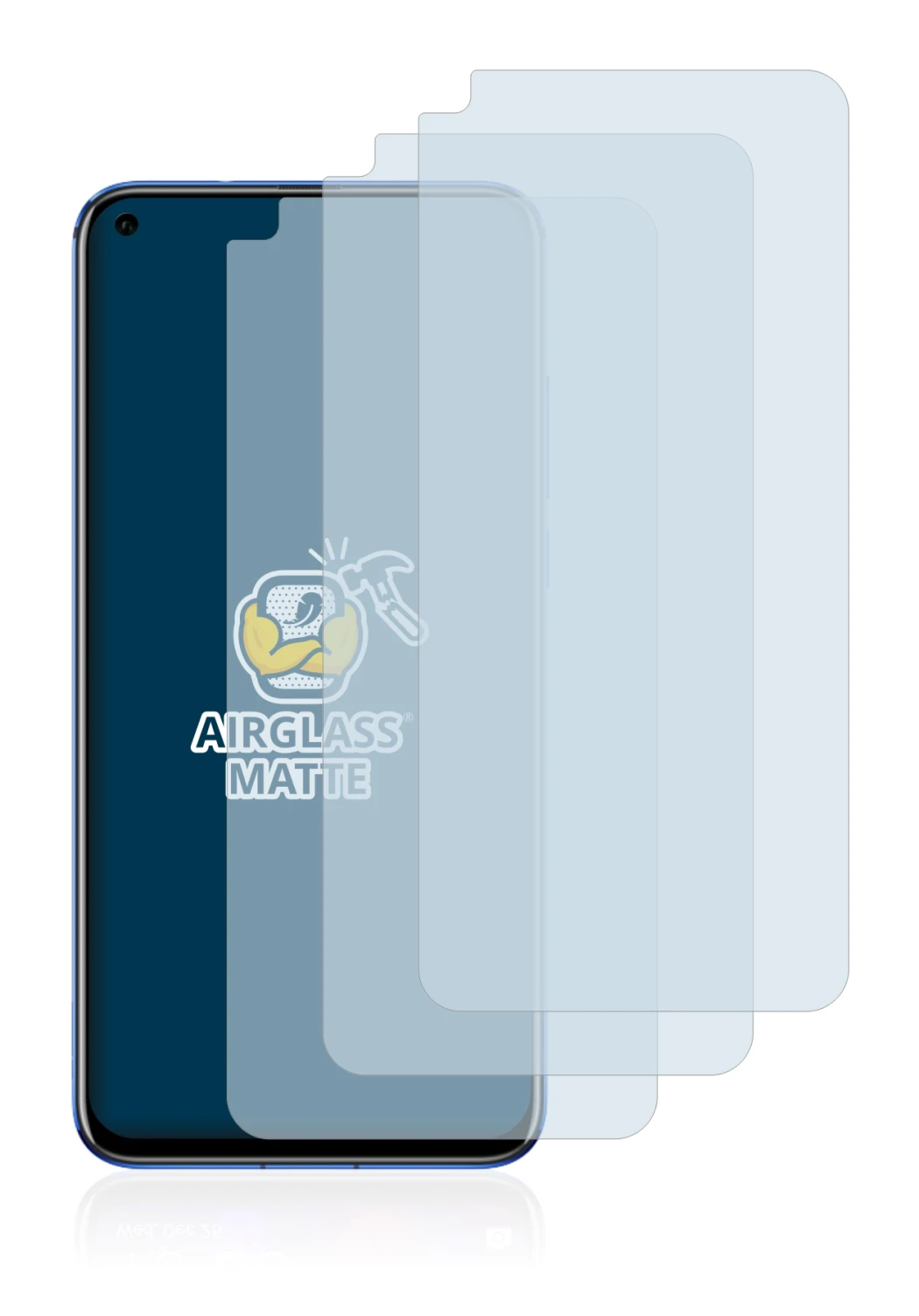 Image of the device Honor View 20 with a wide variety of screen protectors.