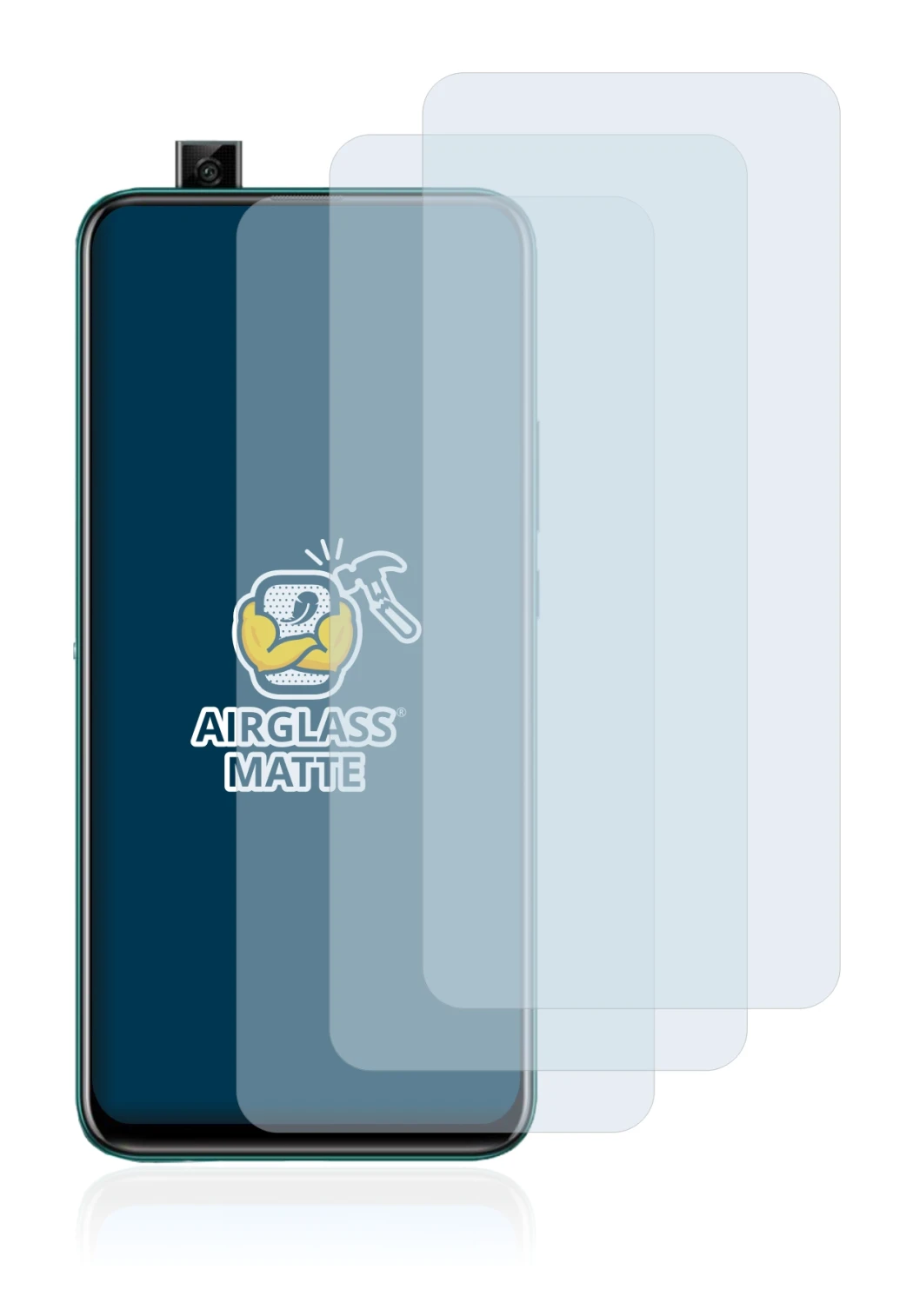 Image of the device Huawei P smart Z with a wide variety of screen protectors.