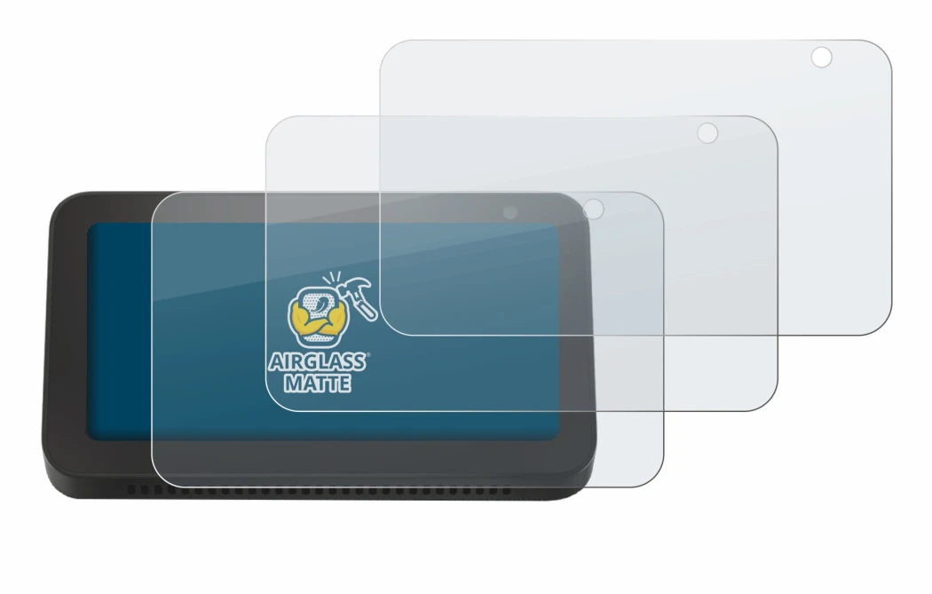 Image of the device Amazon Echo Show 5 (2nd Gen.) with a wide variety of screen protectors.