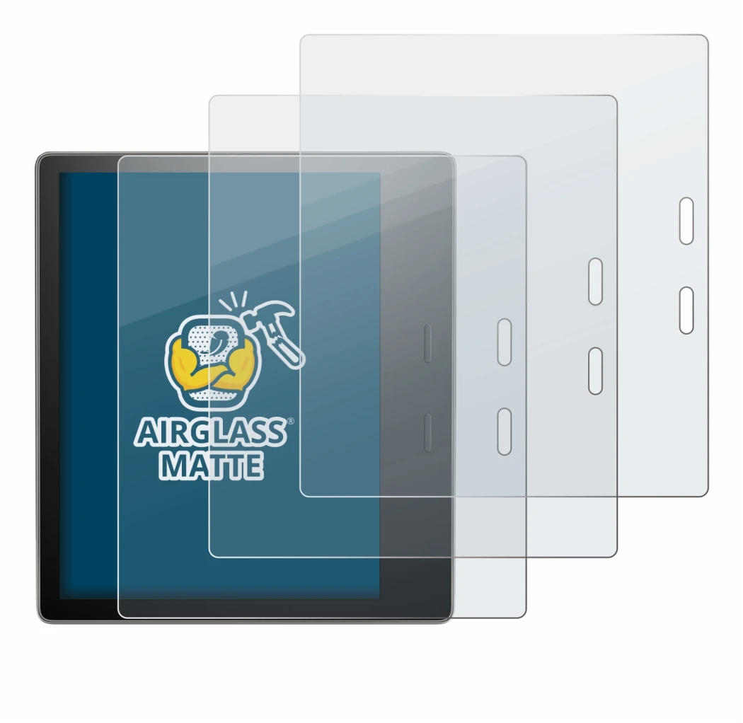 Image of the device Amazon Kindle Oasis 2019 (10th Gen.) with a wide variety of screen protectors.