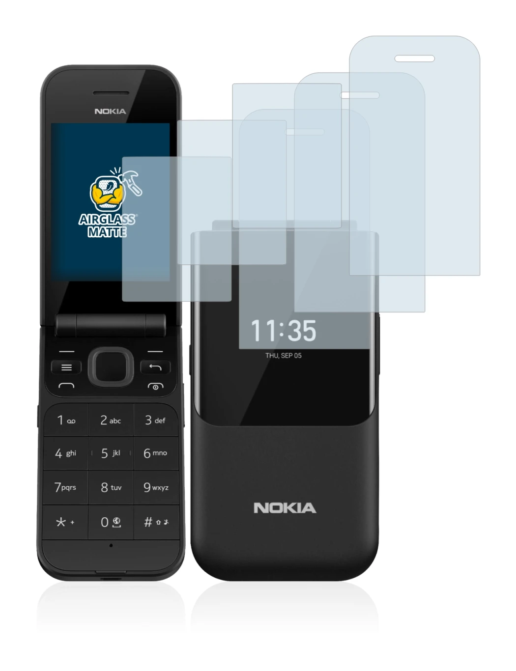 Image of the device Nokia 2720 Flip with a wide variety of screen protectors.