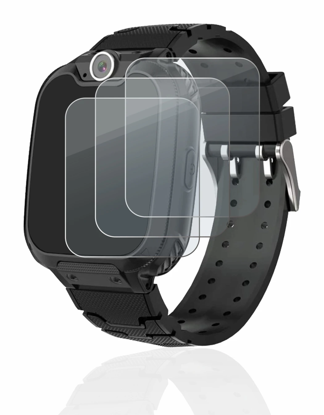 Image of the device Pthtechus G-612 with a wide variety of screen protectors.