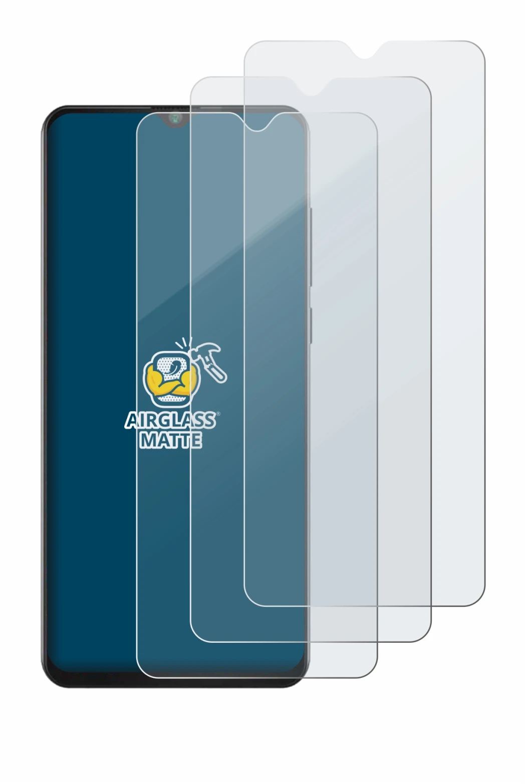 Image of the device Cubot Note 20 with a wide variety of screen protectors.
