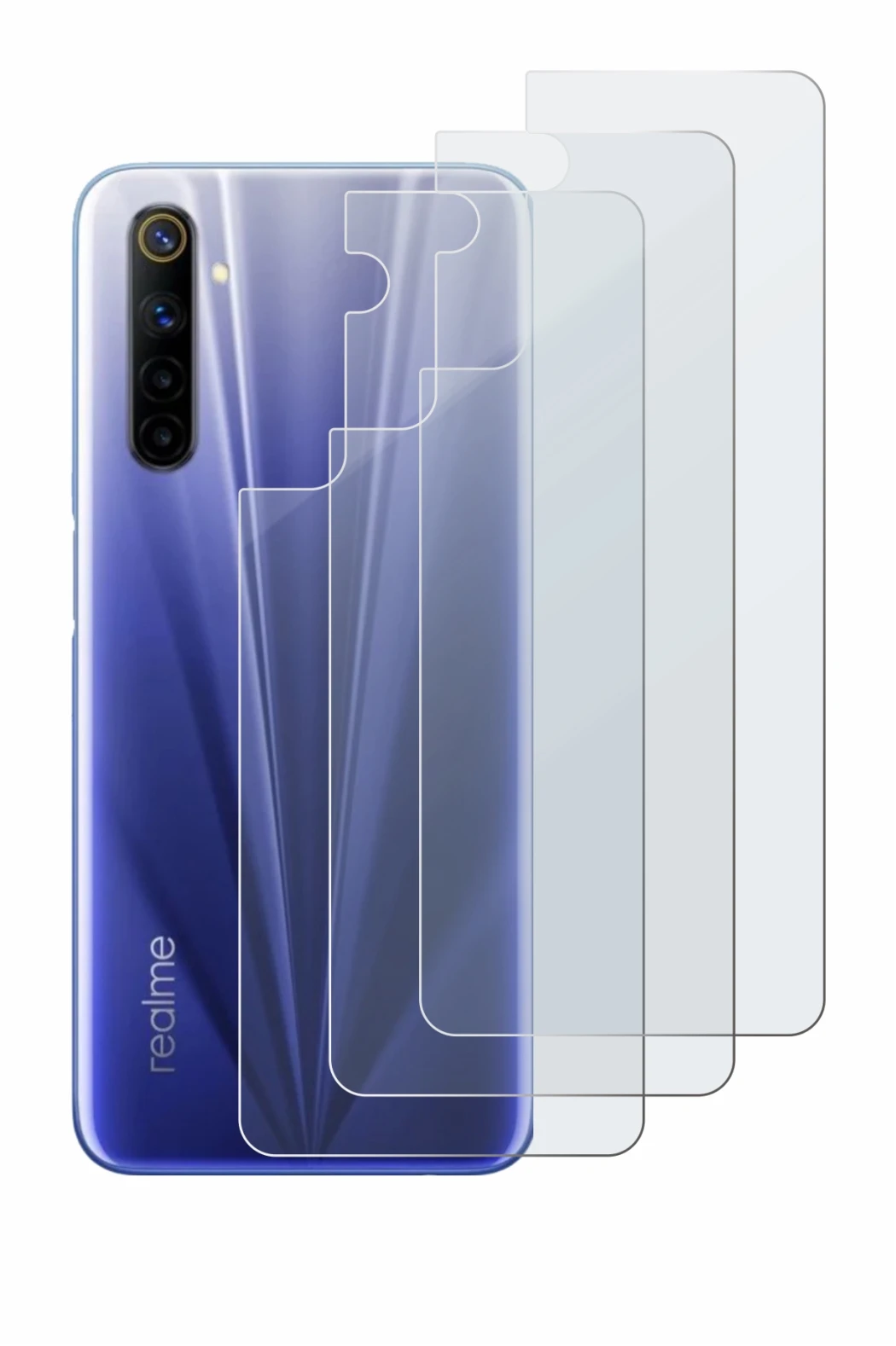 Image of the device realme 6 (Back) with a wide variety of screen protectors.