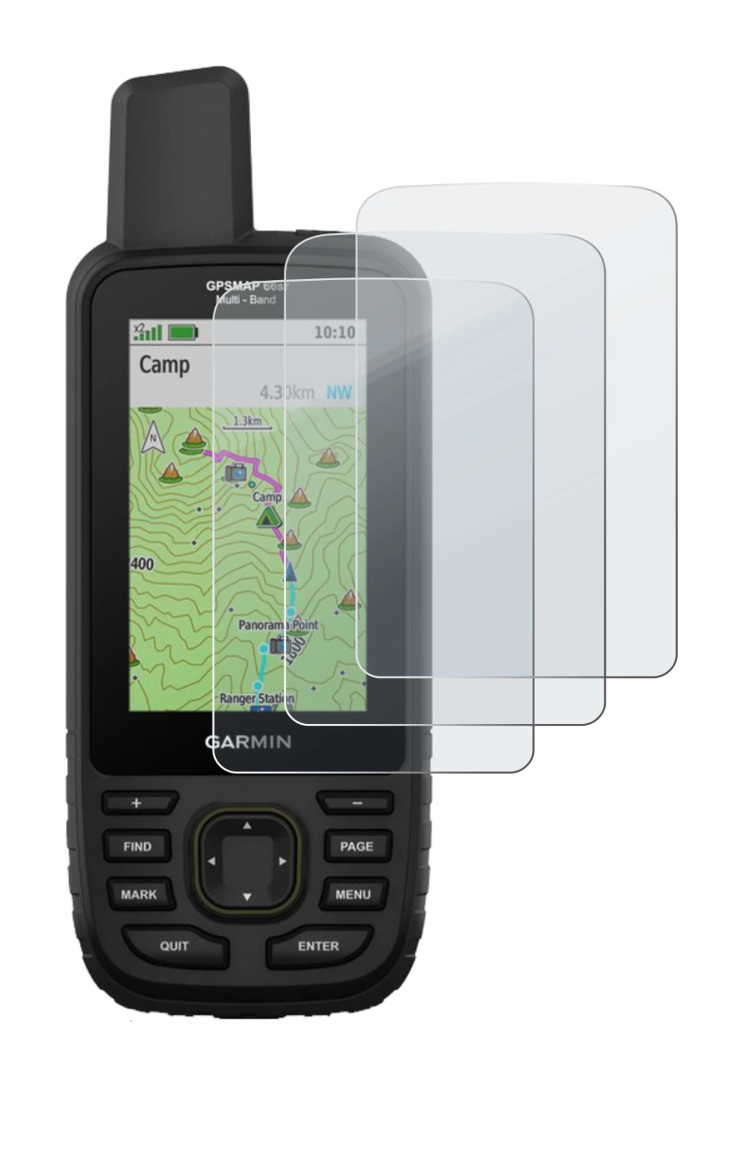 Image of the device Garmin GPSMAP 66sr with a wide variety of screen protectors.