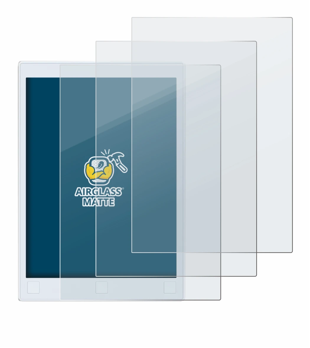 Image of the device reMarkable 2 with a wide variety of screen protectors.