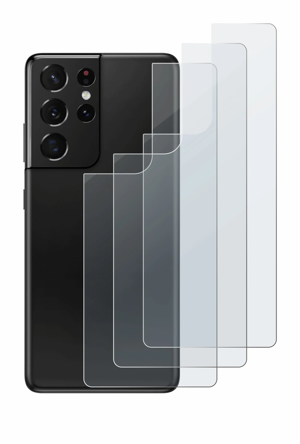 Image of the device Samsung Galaxy S21 Ultra 5G (Back) with a wide variety of screen protectors.