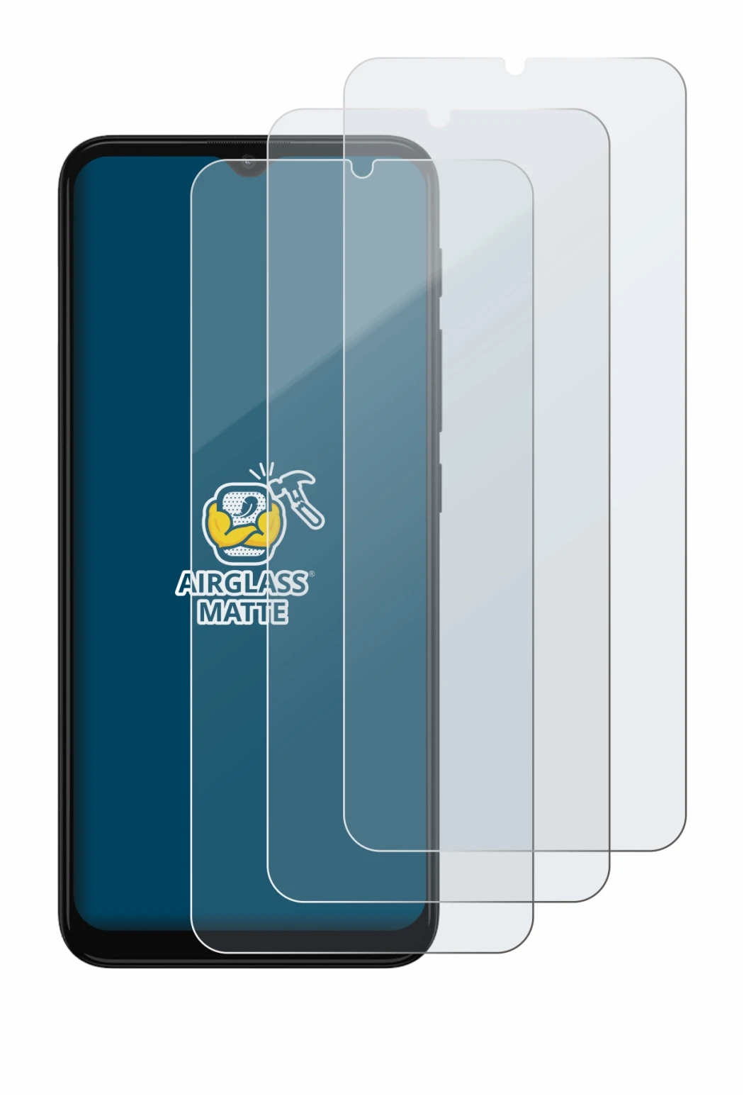 Image of the device Motorola Moto G30 with a wide variety of screen protectors.
