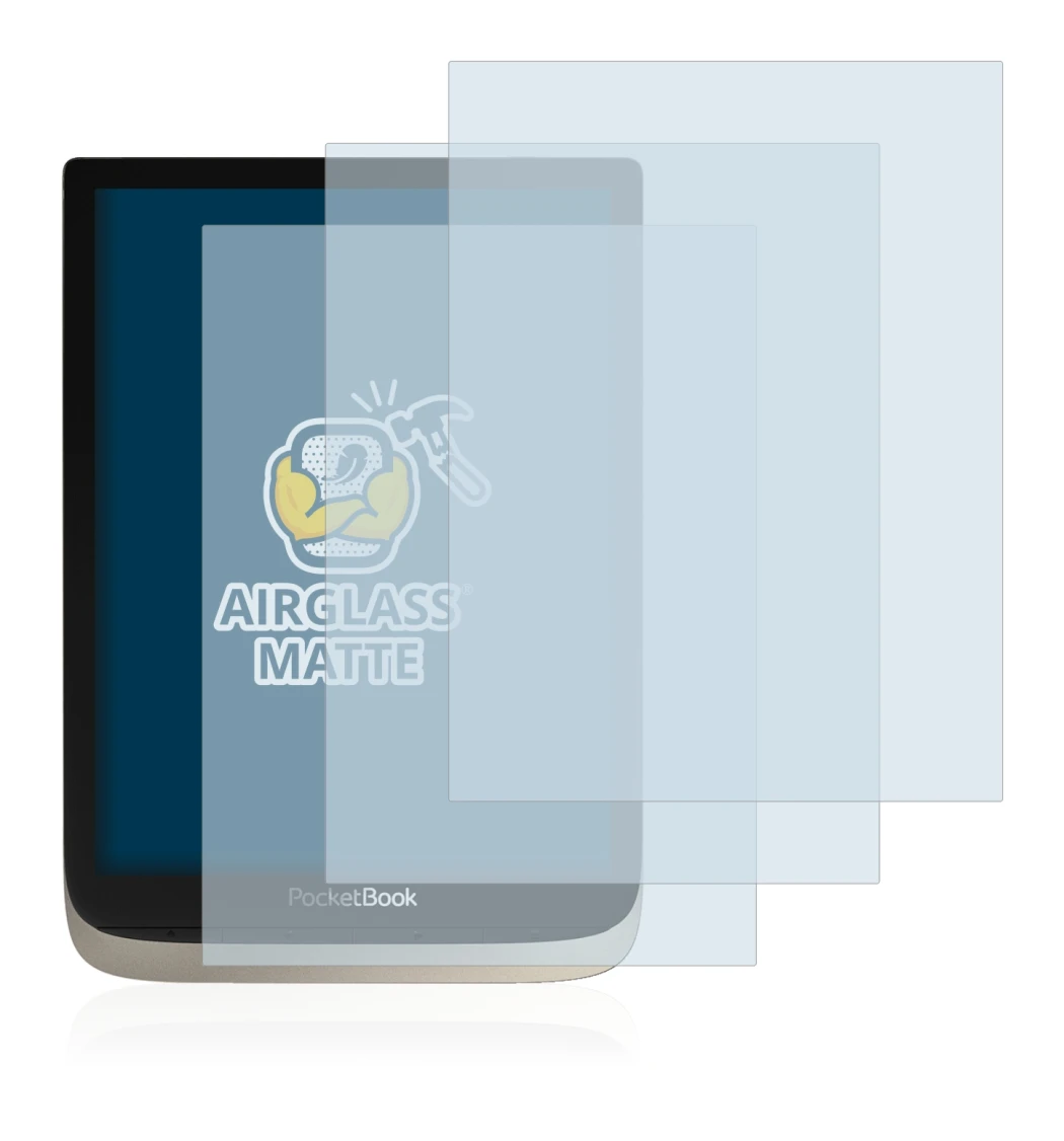 Image of the device PocketBook InkPad Color with a wide variety of screen protectors.