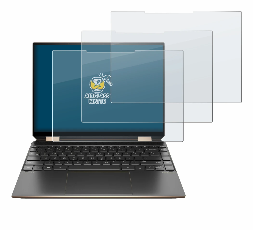 Image of the device HP Spectre x360 (14-eX) 2021 with a wide variety of screen protectors.