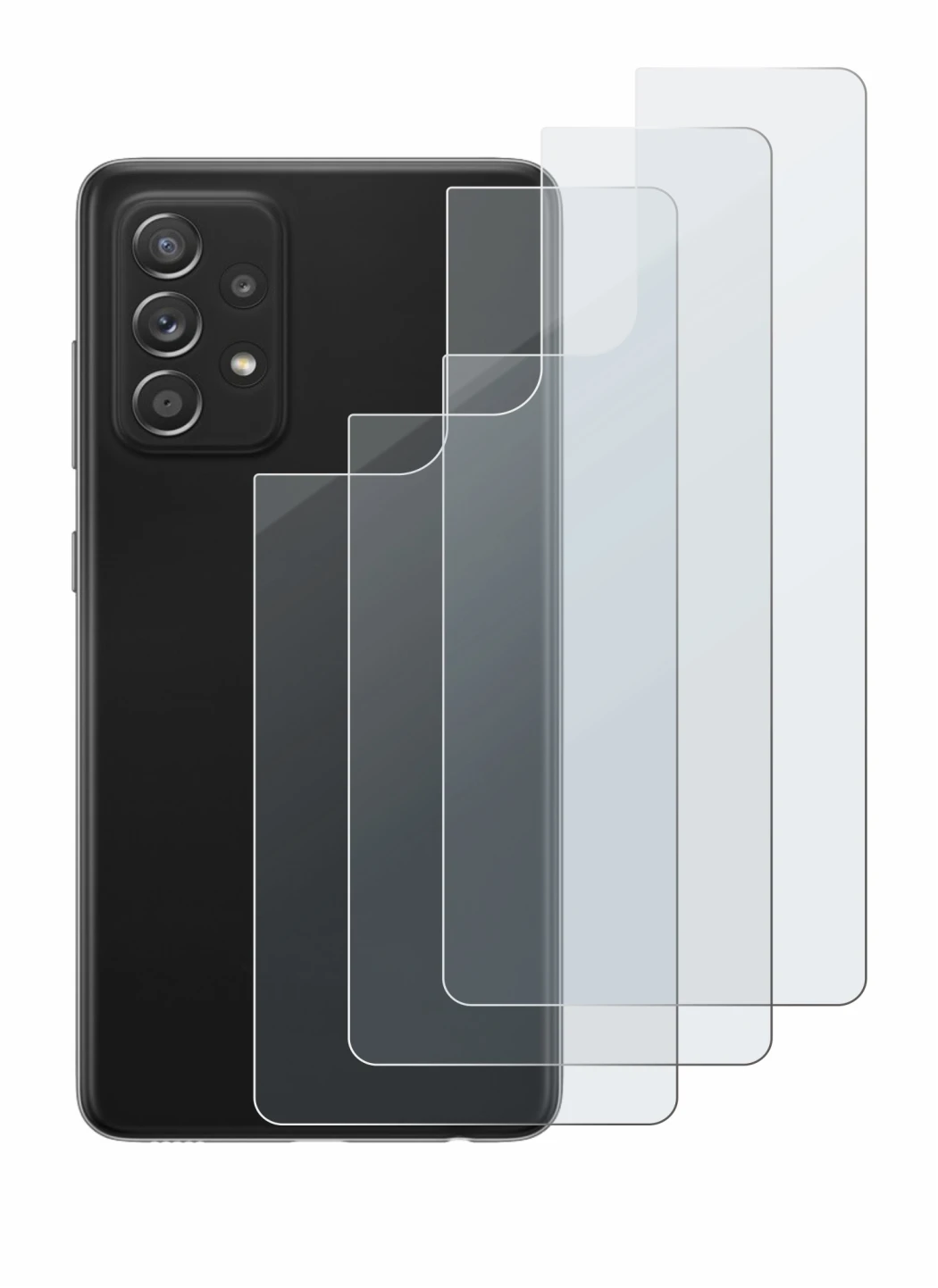 Image of the device Samsung Galaxy A52s 5G (Back) with a wide variety of screen protectors.