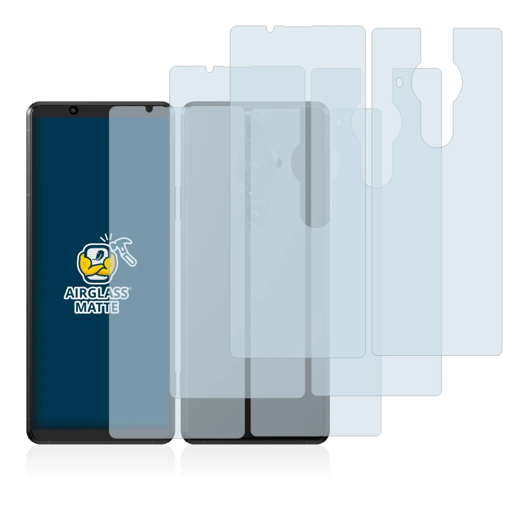 Image of the device Sony Xperia Pro-I (Front+Back) with a wide variety of screen protectors.