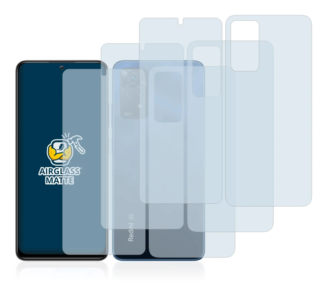 Image of the device Xiaomi Redmi Note 11 Pro 5G (Front+Back) with a wide variety of screen protectors.