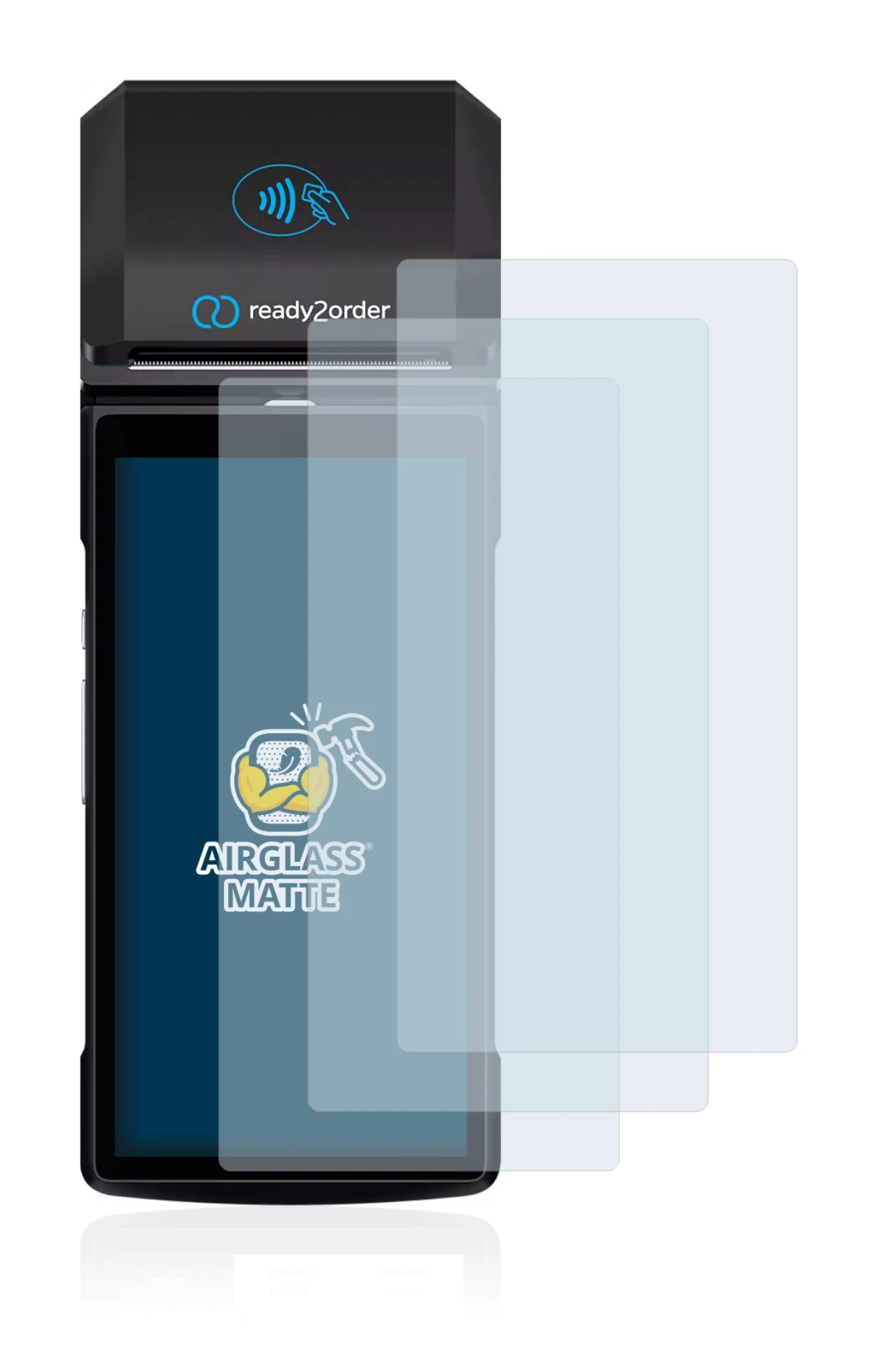 Image of the device Ready2order ReadyGo with a wide variety of screen protectors.