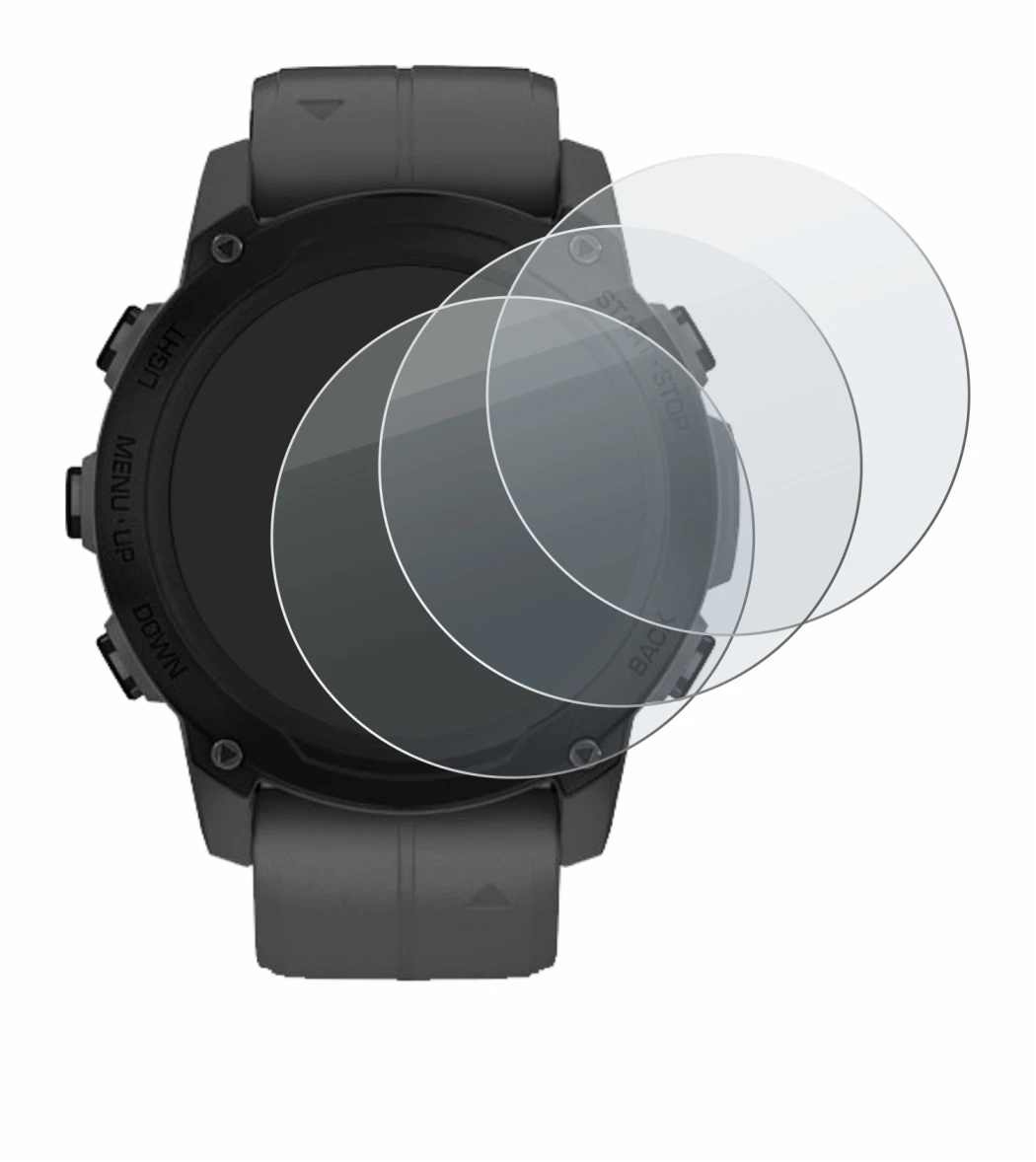Image of the device Garmin Descent G1 with a wide variety of screen protectors.