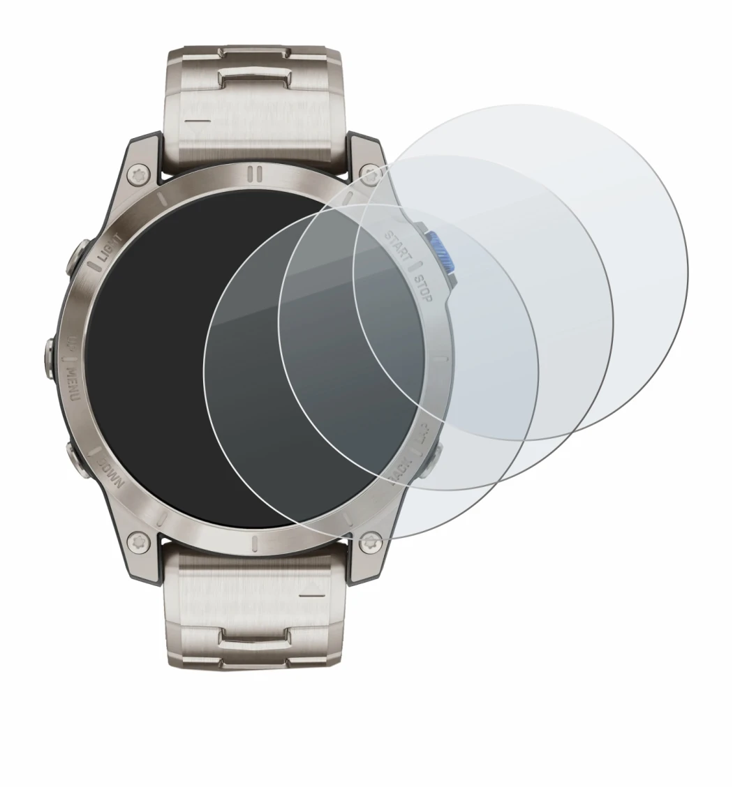 Image of the device Garmin D2 Mach 1 with a wide variety of screen protectors.