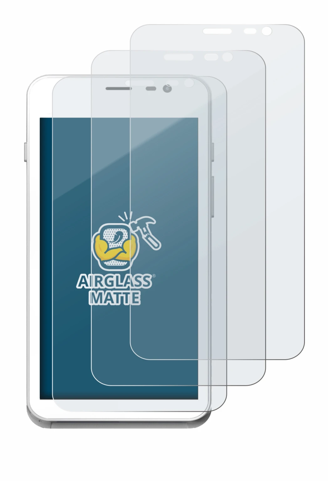 Image of the device Pax A77 with a wide variety of screen protectors.