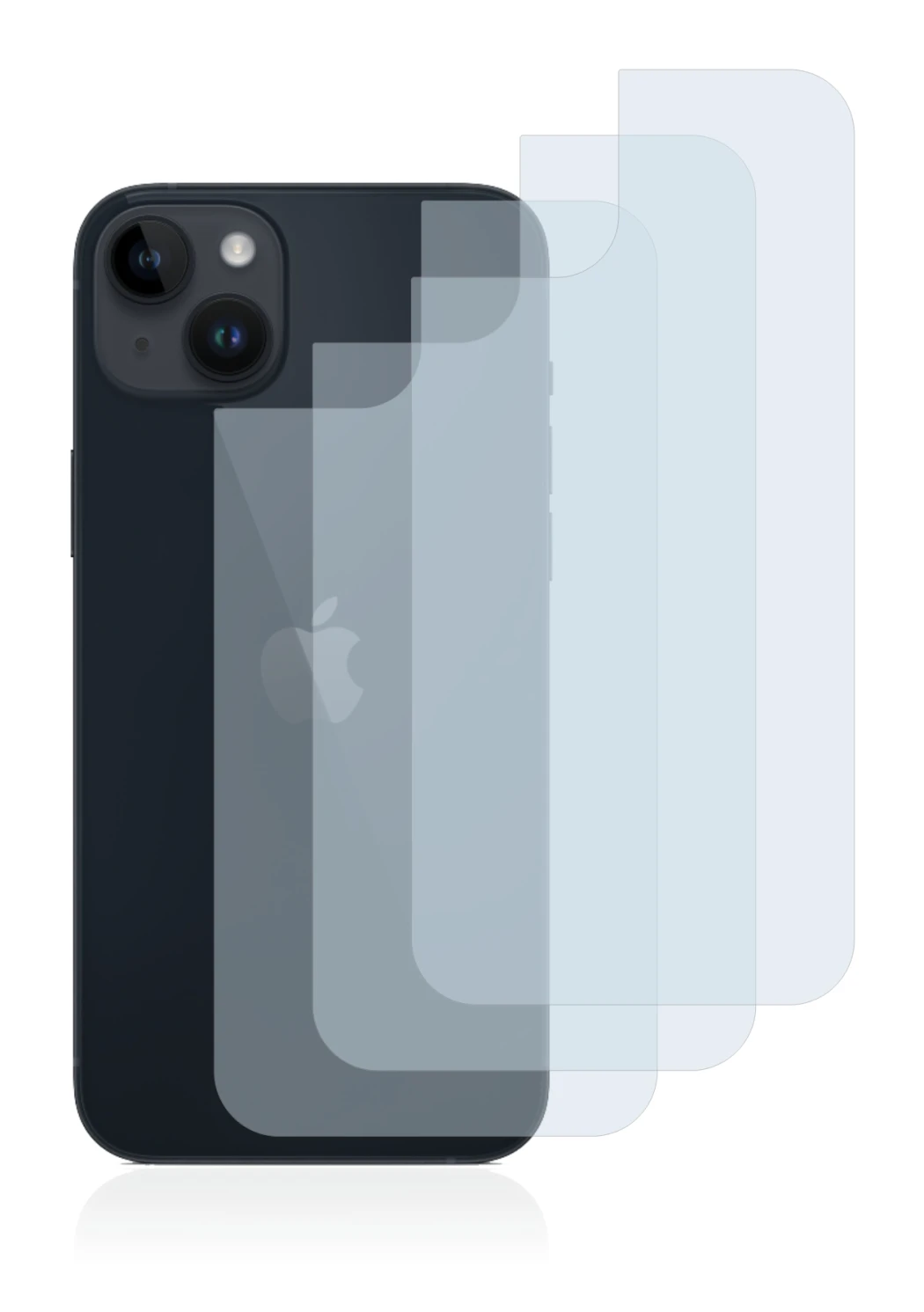 Image of the device Apple iPhone 14 Plus (Back) with a wide variety of screen protectors.
