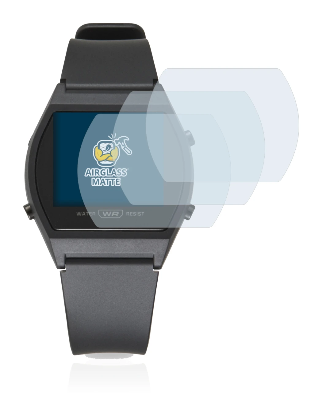 Image of the device Casio LW-204-1BEF with a wide variety of screen protectors.