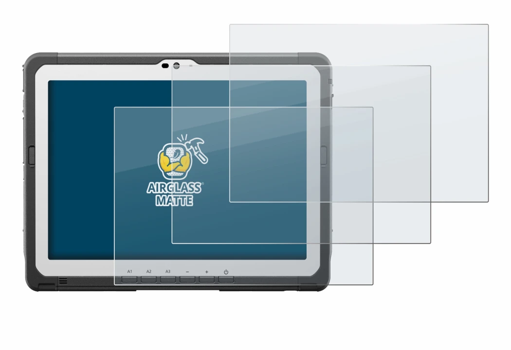 Image of the device Panasonic Toughbook FZ-A3 with a wide variety of screen protectors.