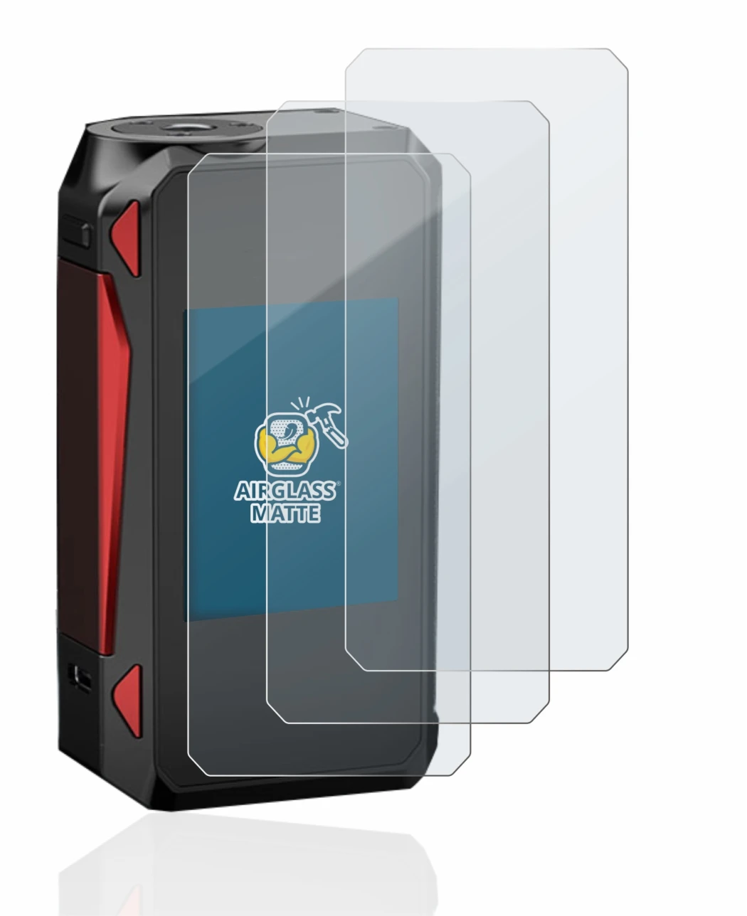 Image of the device Smok G-Priv 4 with a wide variety of screen protectors.