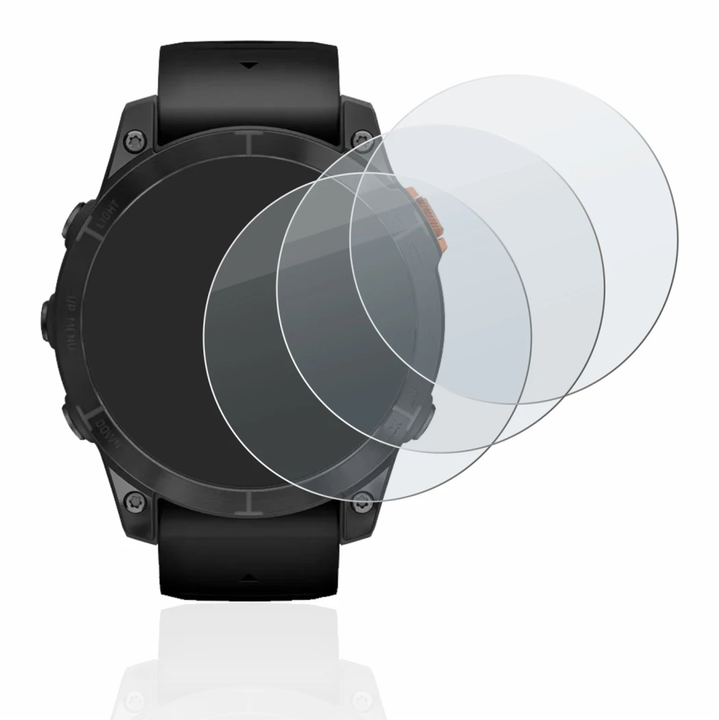 Image of the device Garmin Fenix 7 Pro Solar (47 mm) with a wide variety of screen protectors.