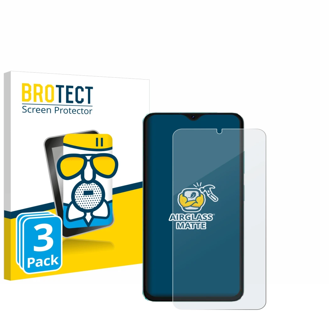 Front side of a product packaging with the brand logo BROTECT. Next to it is the device Oscal C70 shown with the corresponding