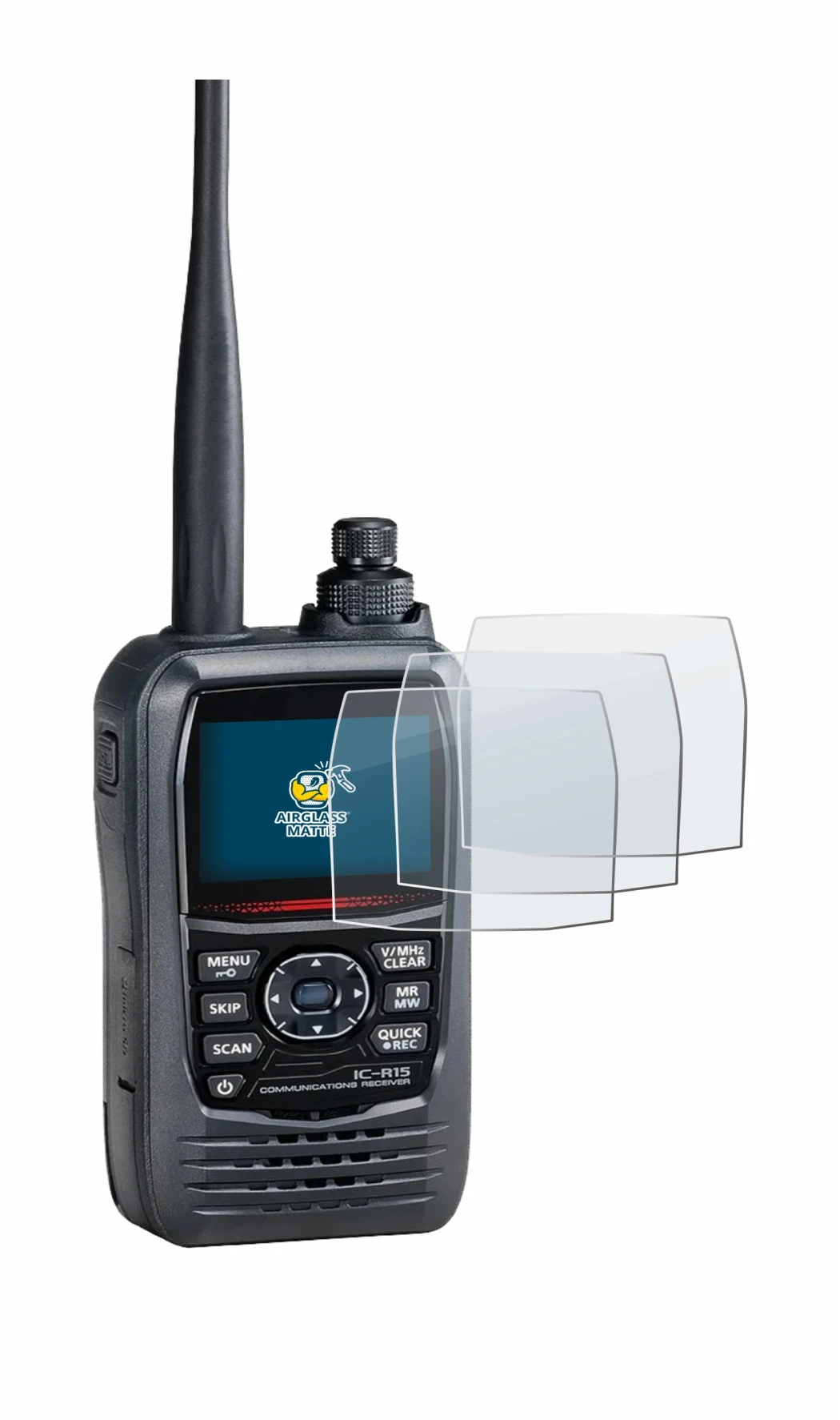 Image of the device Icom IC-R15 with a wide variety of screen protectors.