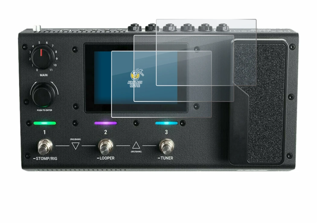 Image of the device Headrush MX5 with a wide variety of screen protectors.