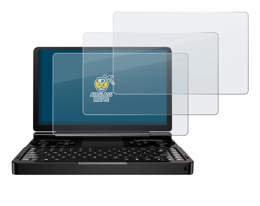 Image of the device GPD Win Mini (2024) with a wide variety of screen protectors.