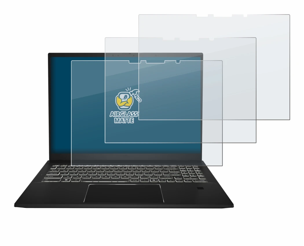 Image of the device MSI Summit E16 AI Studio with a wide variety of screen protectors.