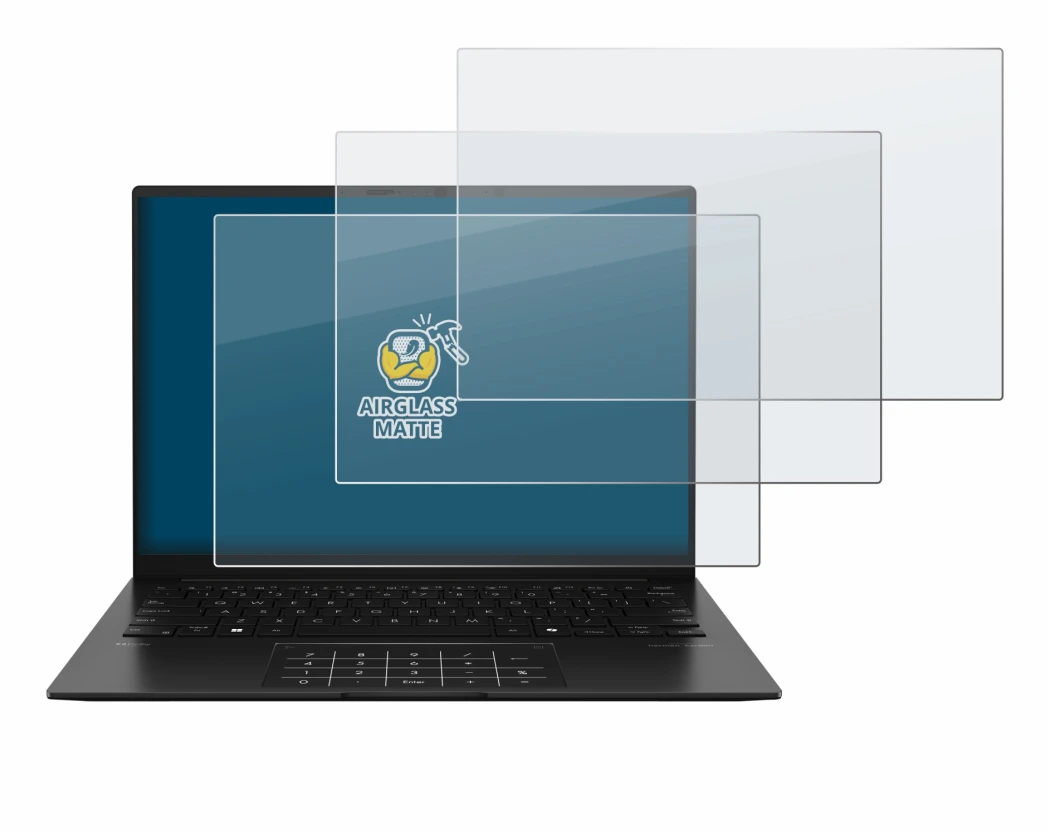 Image of the device ASUS ZenBook 14 OLED UM3406 with a wide variety of screen protectors.