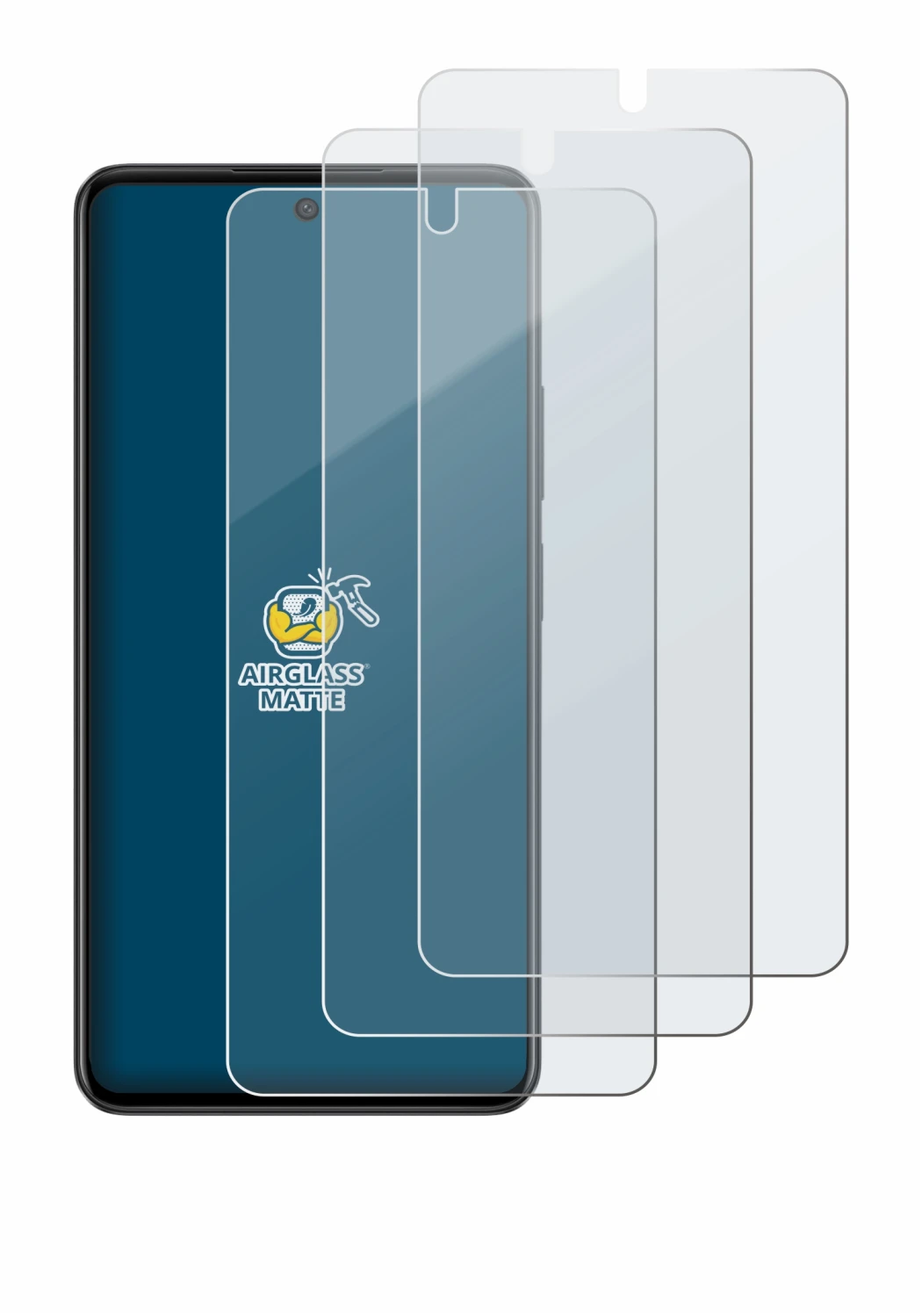 Image of the device Oppo A79 5G with a wide variety of screen protectors.
