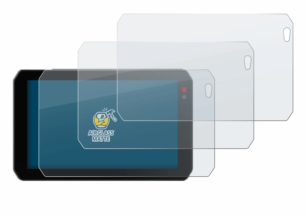 Image of the device Chigee AIO-5 Lite with a wide variety of screen protectors.
