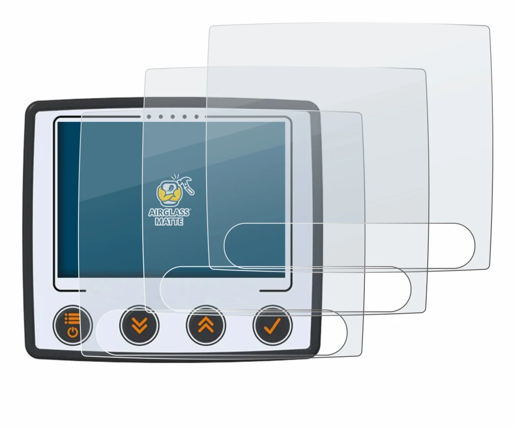 Image of the device Skytraxx 5 Mini with a wide variety of screen protectors.