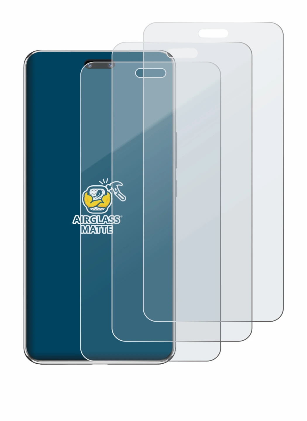 Image of the device Huawei Nova 13 Pro with a wide variety of screen protectors.